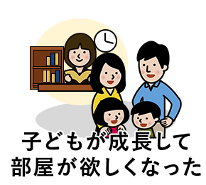 子どもが成長して部屋が欲しくなった