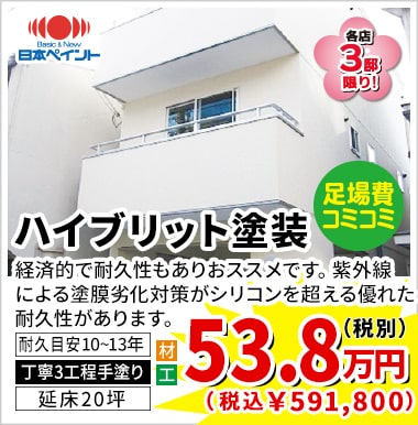 日本ペイント ハイブリッド塗装 53.8万円(税別)