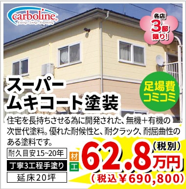 Carboline スーパームキコート塗装 62.8万円（税別）