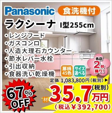 67%OFF Panasonic ラクシーナ 35.7万円（税別）