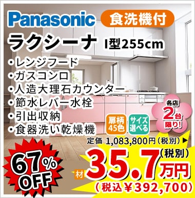 67%OFF Panasonic ラクシーナ 35.7万円(税別)