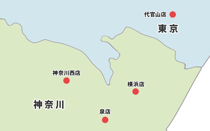 関東エリアのスペースアップ店舗マップ
