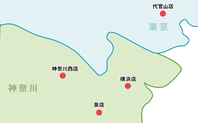 関東エリアのスペースアップ店舗マップ